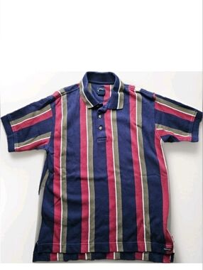 Vintage Dockers 90s Color Block Stripe Polo mens size large